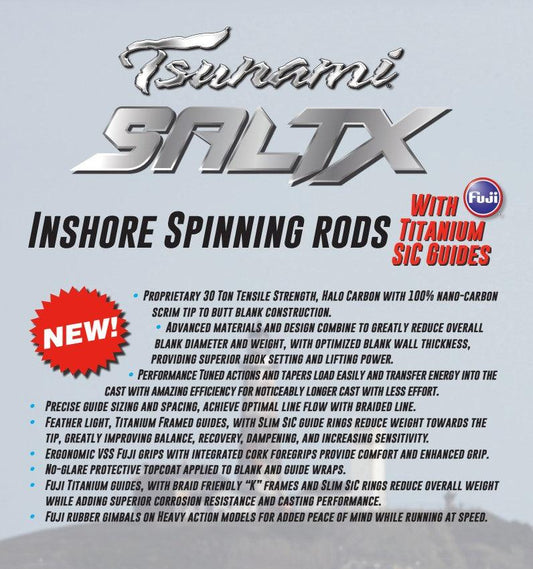 Tsunami 2024 Saltx II Inshore Spinning Rods - Tackle World