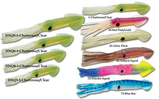 Tsunami Holographic Soft Plastic Squids - Tackle World